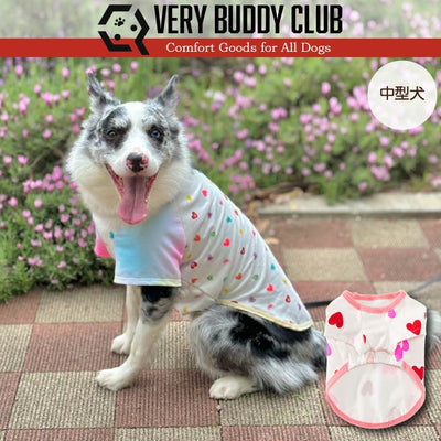 Web限定ハートプリントTシャツ 中型犬 - VERY-PET