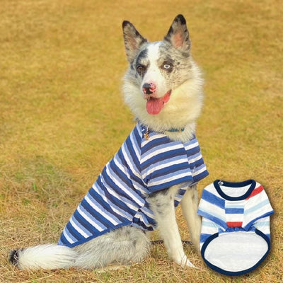 Web限定ボーダーTシャツ1 中型犬 - VERY-PET