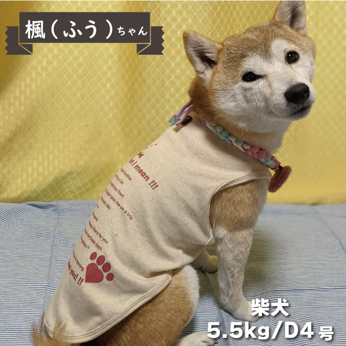 【30% OFF】<br>リブプリントタンク　小型犬 - VERY-PET