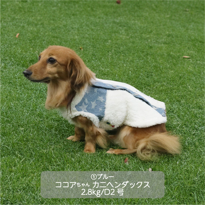 <font size="3">小型犬・胴長・ダックス</font> <br>背開ボアジャケット